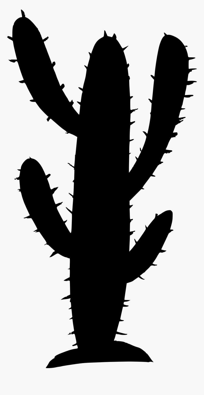 Silhouette Transparent Cactus Vector, HD Png Download, Free Download