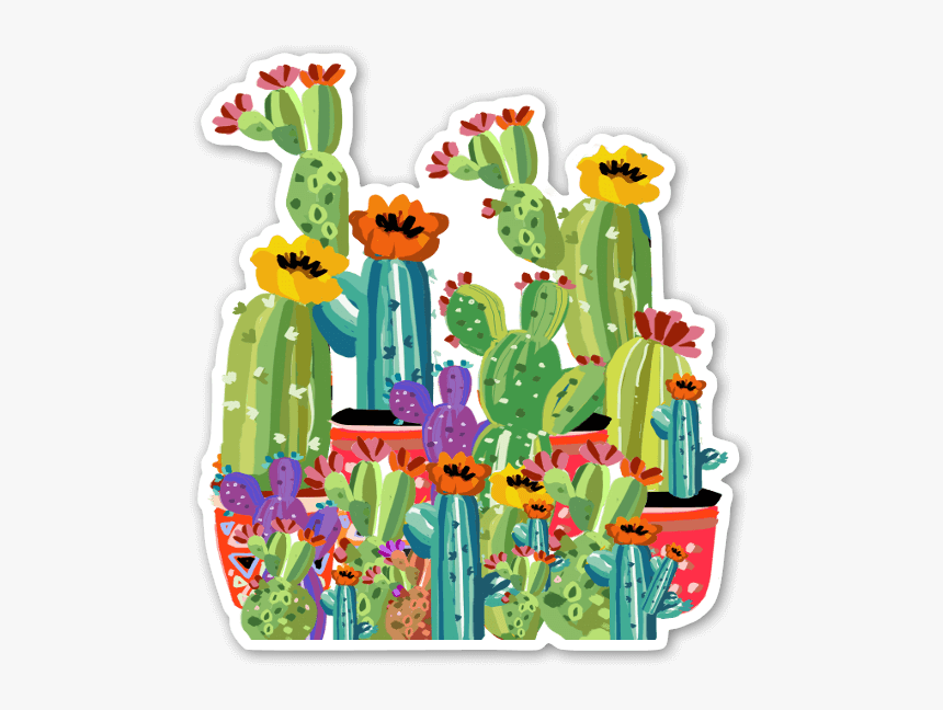 Cactus Garden Sticker - Illustration, HD Png Download, Free Download