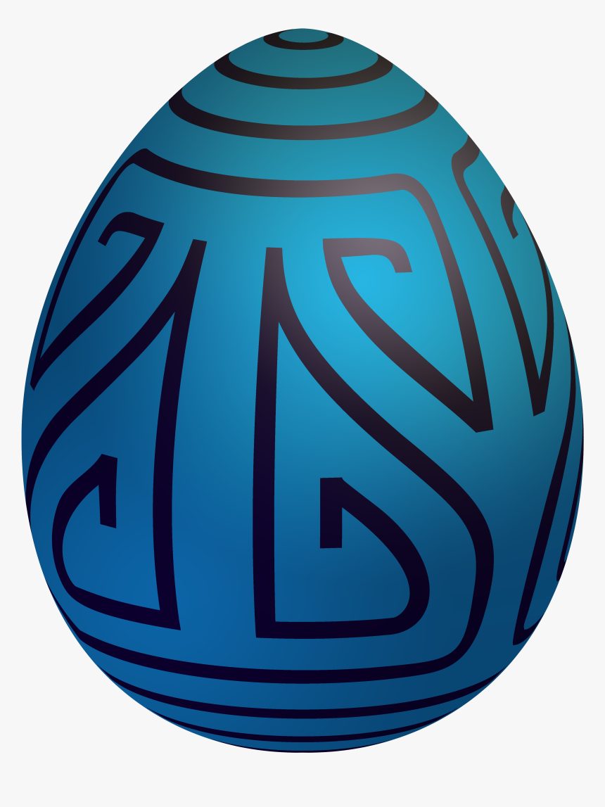 Easter Blue Decorative Egg Png Clip Art - Easter Egg, Transparent Png, Free Download