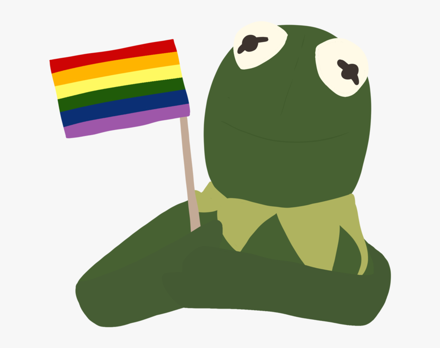 Frog Gay Flag Tumblr Gay Pepe Frog Feels Png Gay Pepe - Kermit The Frog Trans, Transparent Png, Free Download