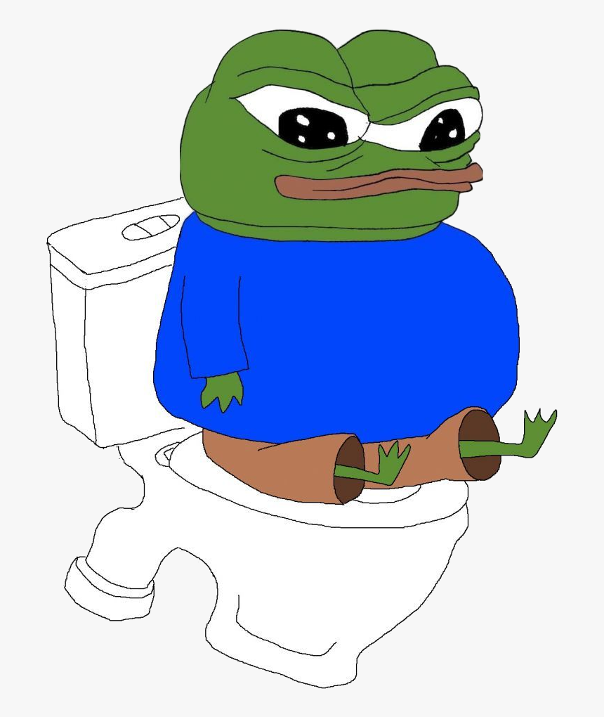 Transparent Emotes Pepe - Pepe On The Toilet, HD Png Download, Free Download