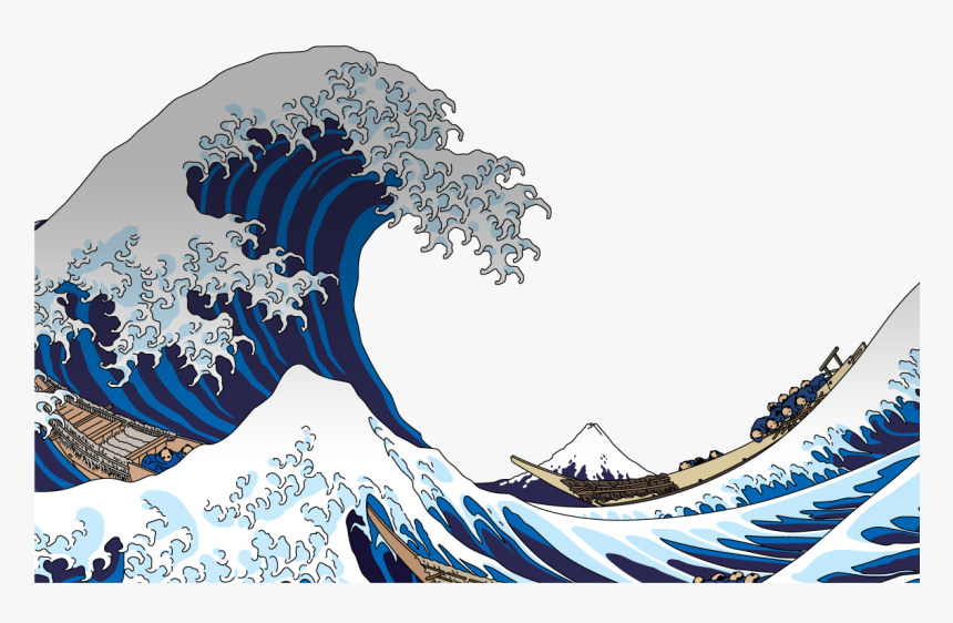 Japanese Wave Png - Great Wave Off Kanagawa (kanagawa Oki Nami Ura), From, Transparent Png, Free Download