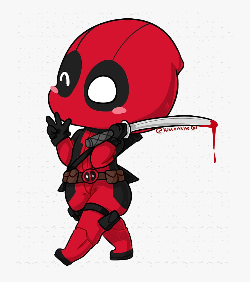 Deadpool Daredevil Spider-man Youtube Drawing Chibi - Chibi Deadpool Png, Transparent Png, Free Download
