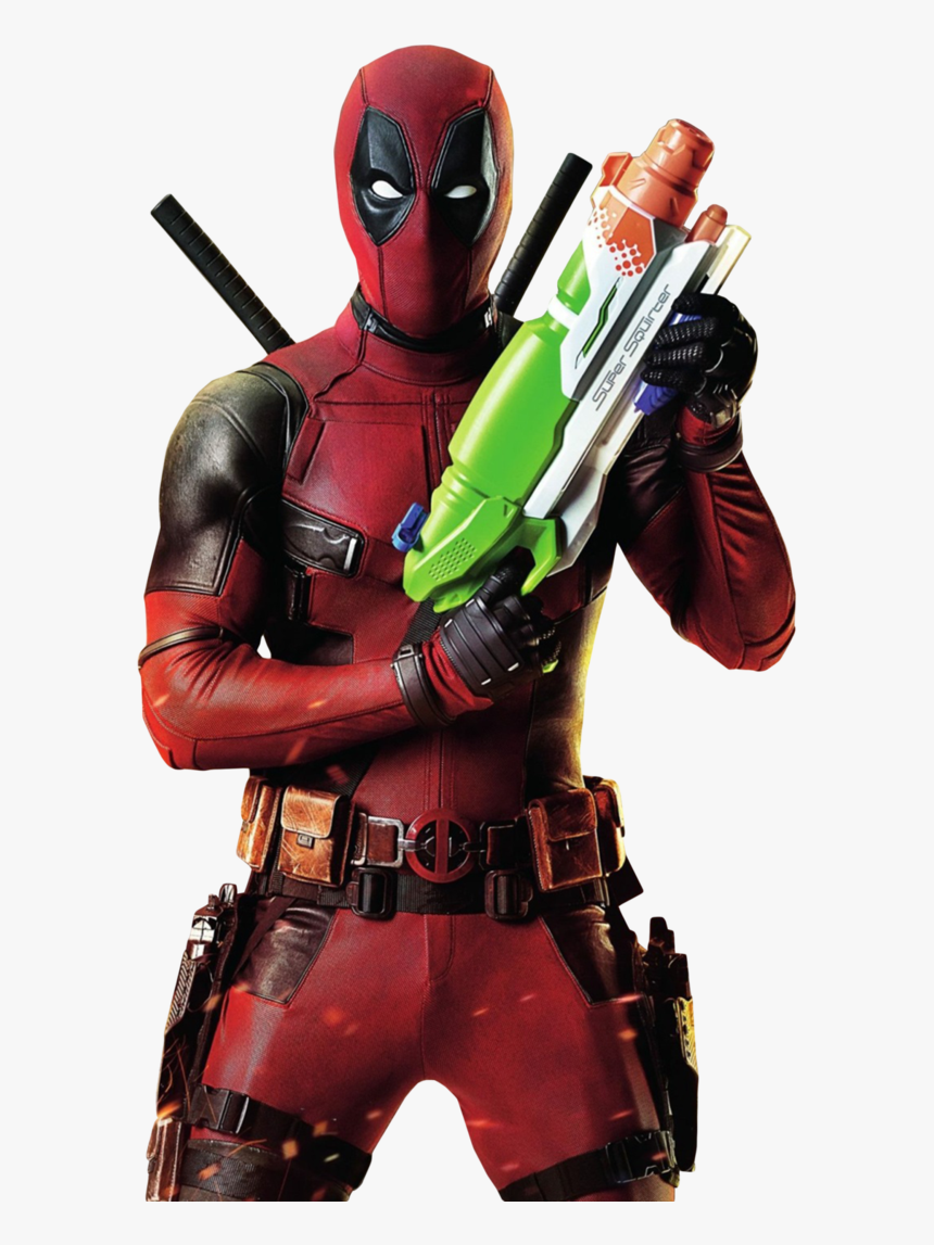 Deadpool With Toy Gun, HD Png Download, Free Download