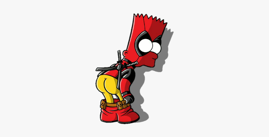 #bartsimpson #thesimpsons #simpsons Bart Simpson #deadpool - Bart Simpson Kiss My Ass, HD Png Download, Free Download