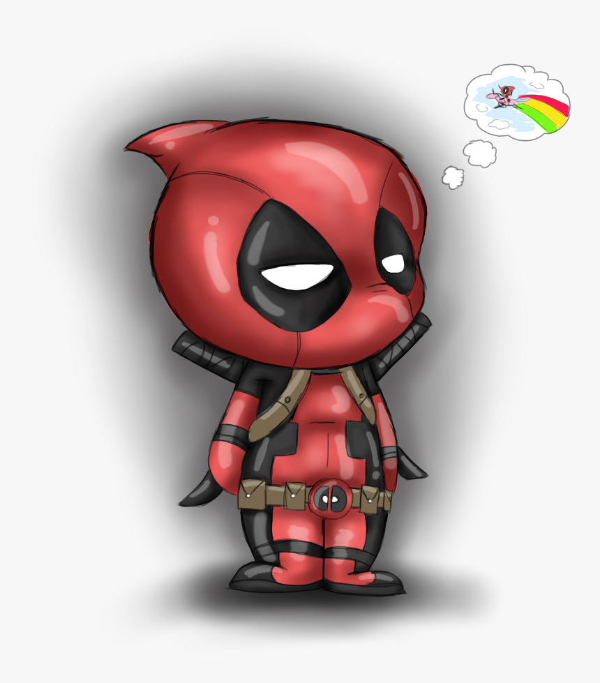 Ballpoint Drawing Deadpool - Chibi Style Deadpool, HD Png Download, Free Download