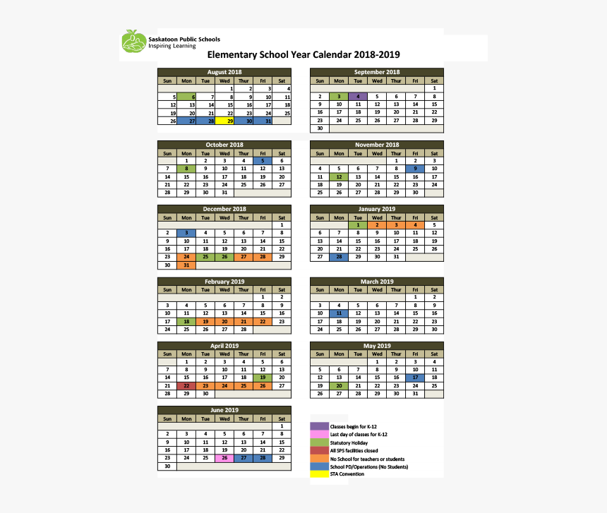 Calendar - Wildwood School Calendar 2018, HD Png Download, Free Download