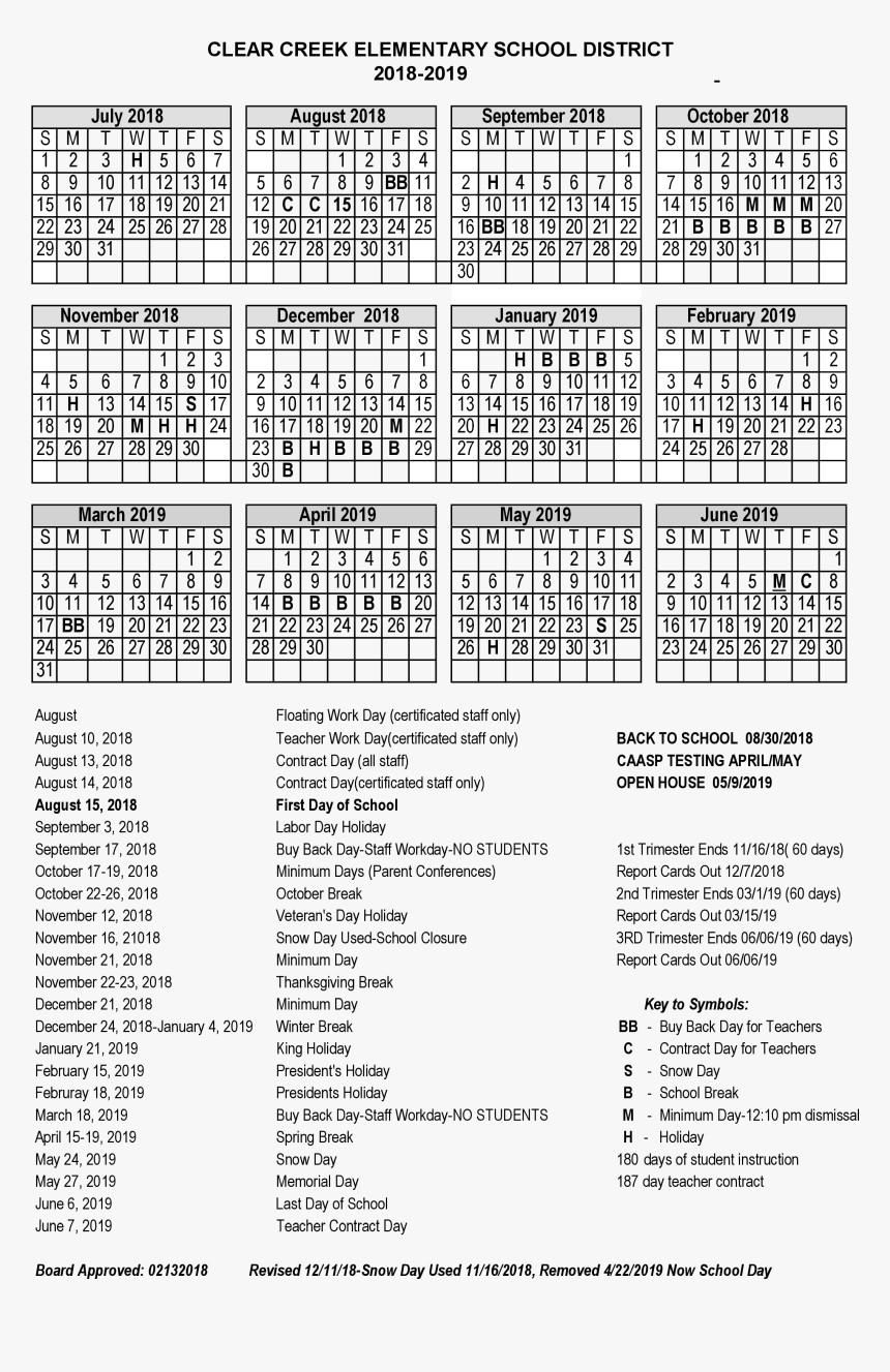 2019 Clear Calendar Of Special Days, HD Png Download, Free Download