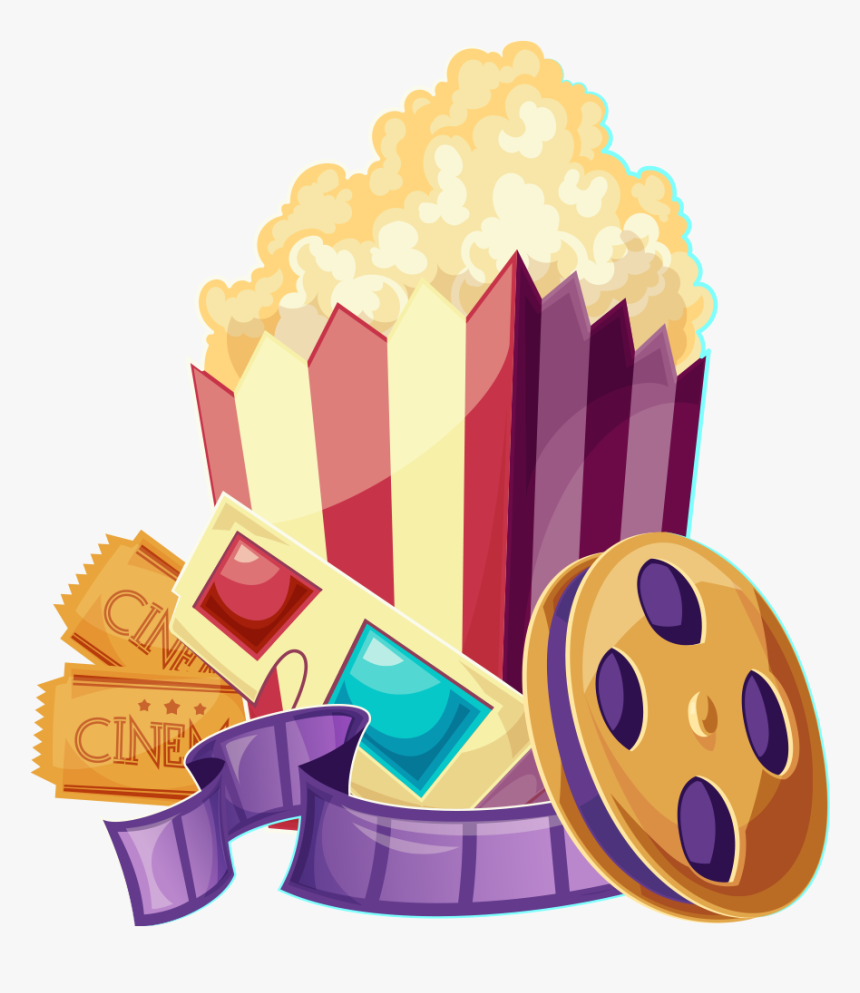 Movie Ticket With Popcorn Clipart Png Free Download - Movie Tickets Transpa...