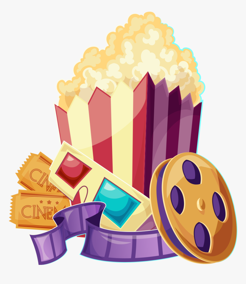 Movie Ticket With Popcorn Clipart Png Free Download - Movie Tickets Transparent Background, Png Download, Free Download