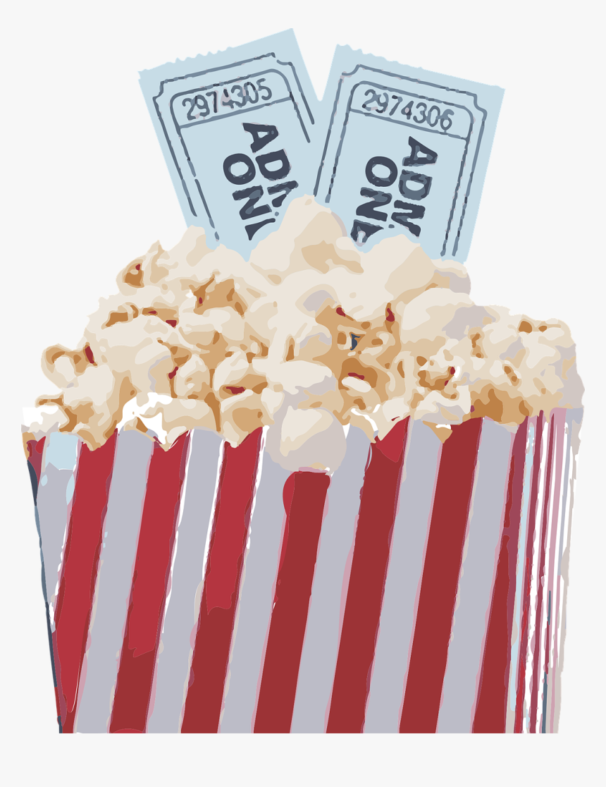 43462 - Movie Popcorn White Background, HD Png Download, Free Download