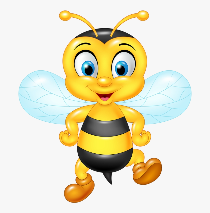 Bee Clipart Transparent Background Cartoon Png - Imagenes De Abejas Animados, Png Download, Free Download