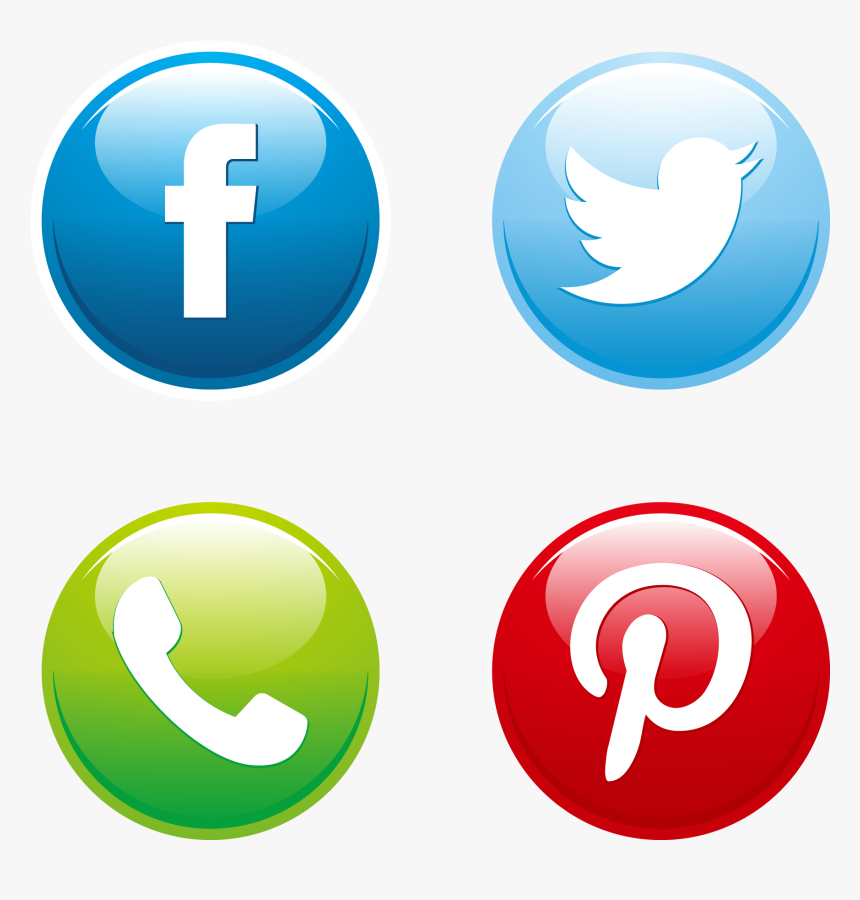 Social Media Png Image - Social Media Icon Button Png, Transparent Png, Free Download