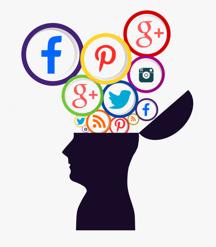 Intelligent Clipart Social Media Brain - Social Media Brain Transparent, HD Png Download, Free Download