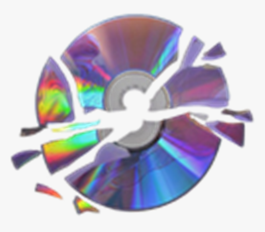 #disk #brokendisk #cd #dvd #holographic #vaporwave - Cd Png, Transparent Png, Free Download