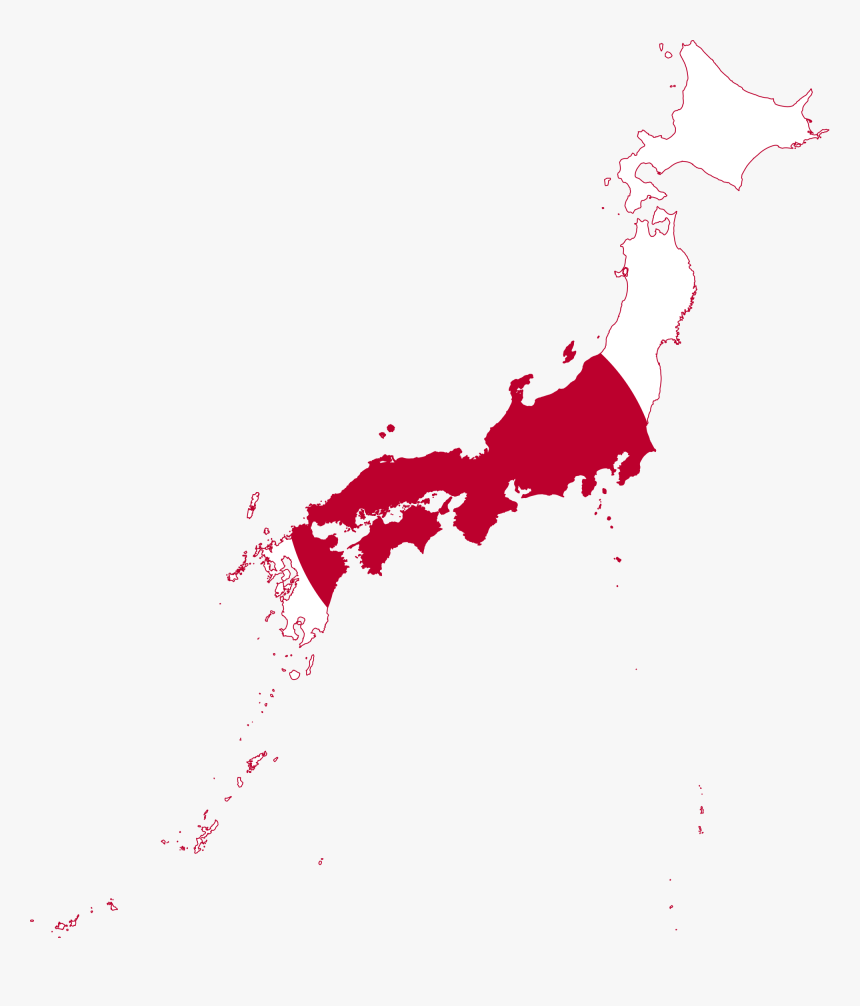 Flag-map Of Japan - Map Japan With Flag Png, Transparent Png, Free Download