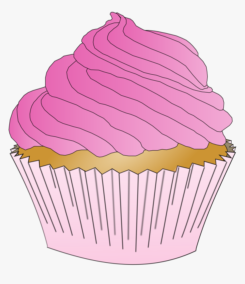 Pink Cupcake Png - Pink Cupcake Clip Art, Transparent Png, Free Download