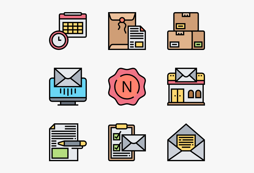 Postal Elements - Furniture Icons Top View Png, Transparent Png, Free Download