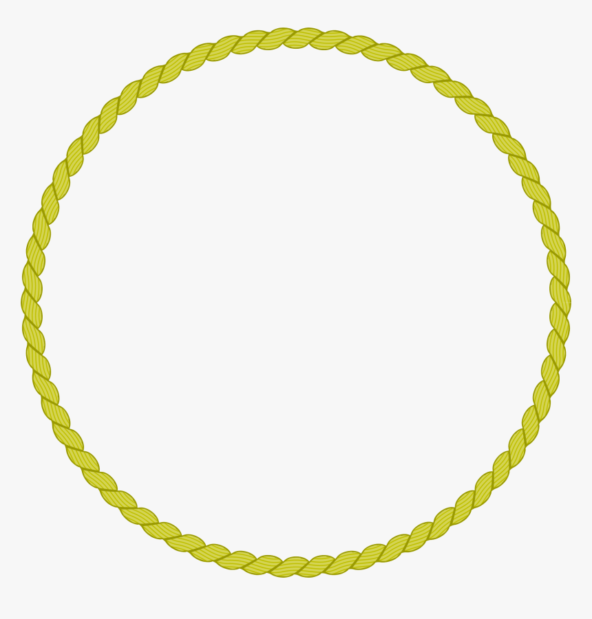 Round Rope Border 2 Clip Arts - Gold Rope Circle Clipart, HD Png Download, Free Download