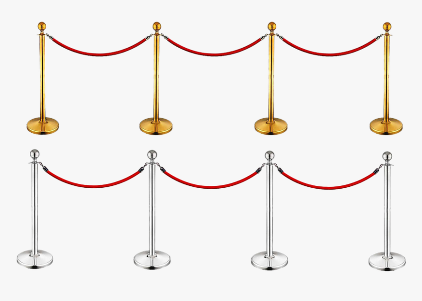 Gold Rope Png - Barrier Png Silver, Transparent Png, Free Download