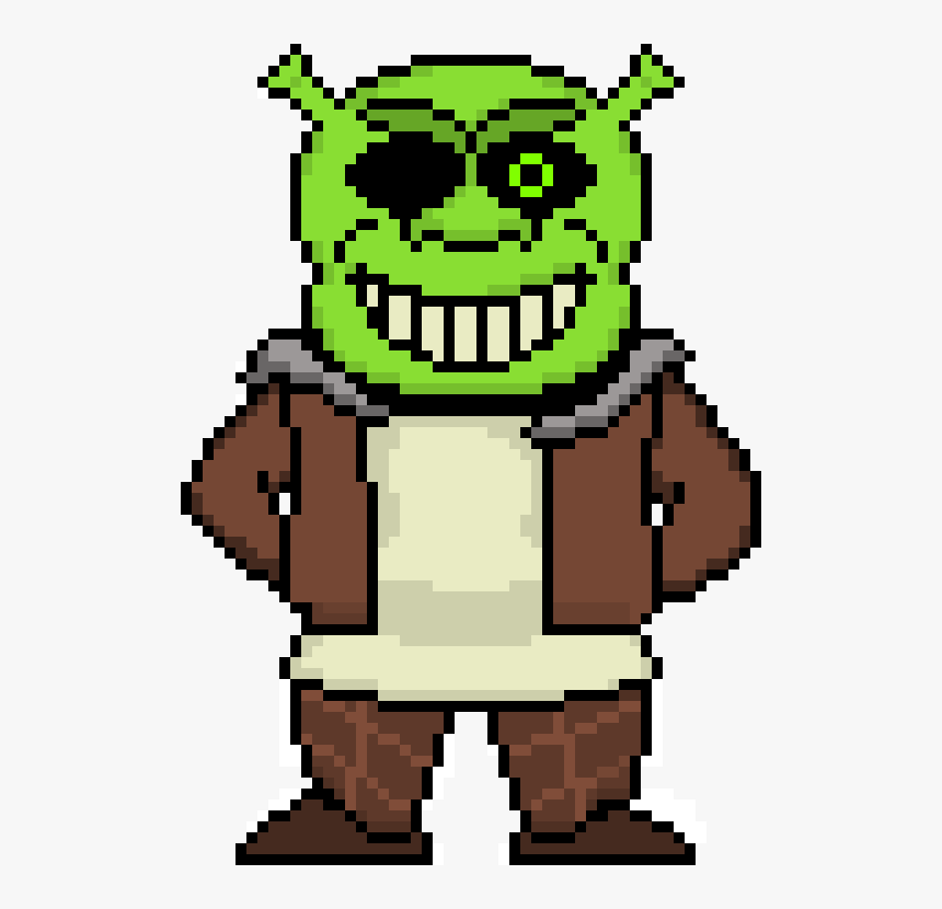 Shrek Pixel Art Grid, HD Png Download, Free Download