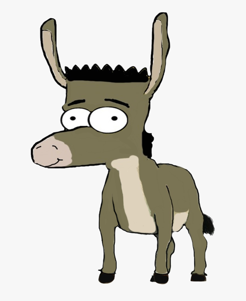 Bart Simpson As Donkey By Darthraner83 On Clipart Library - Derp Donkey From Shrek, HD Png Download, Free Download