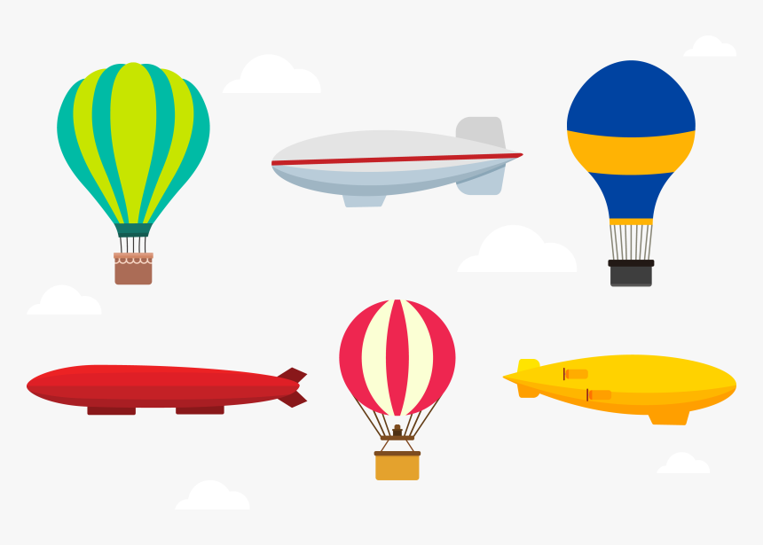 Clip Art Transparent Balloon Rocket Set Transprent - Hot Air Balloon, HD Png Download, Free Download