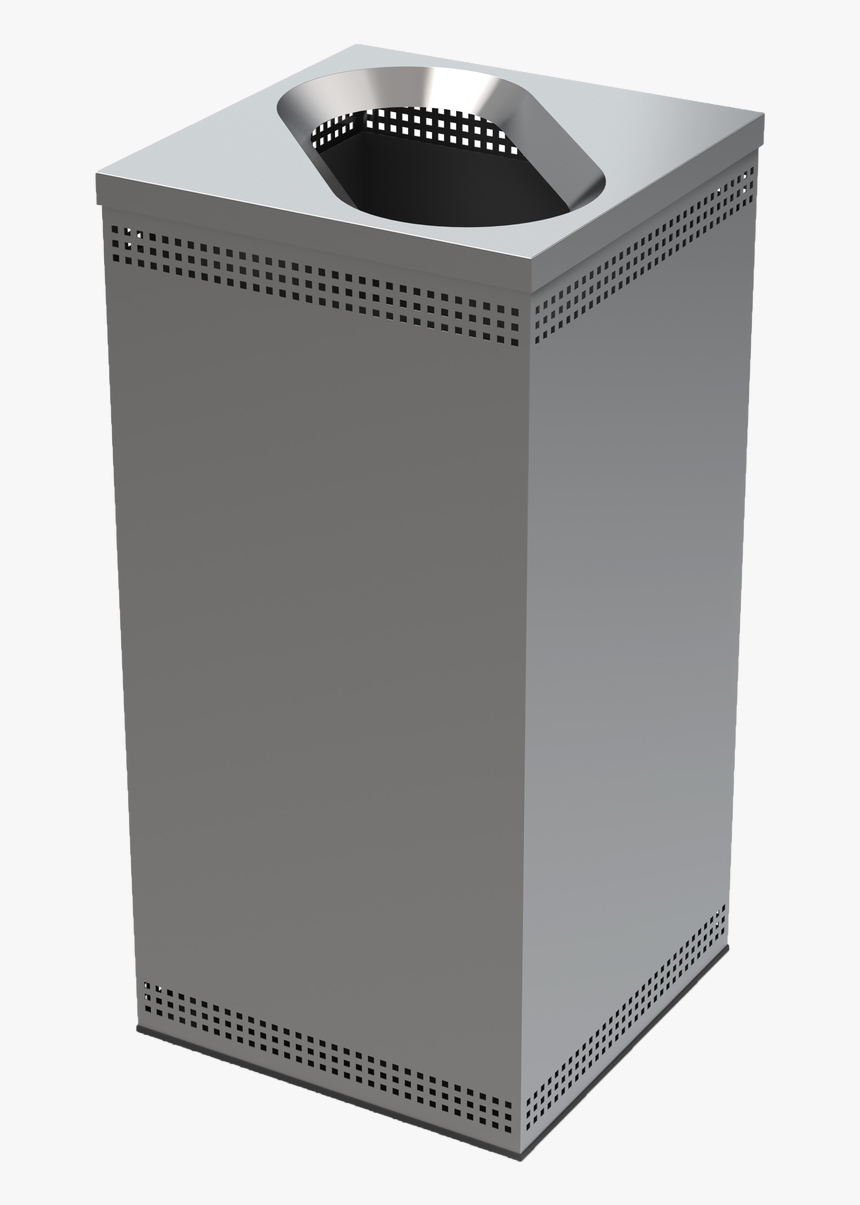 35 Gallon Square Stainless Steel Trash Can Precision - Box, HD Png Download, Free Download