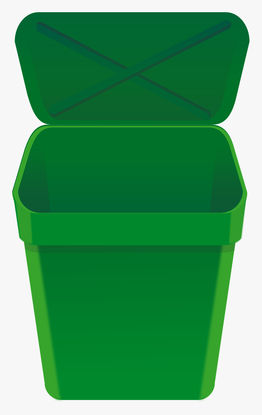 Green Trash Can Clipart Rubbish Bins & Waste Paper - Green Trash Can Clipart, HD Png Download, Free Download