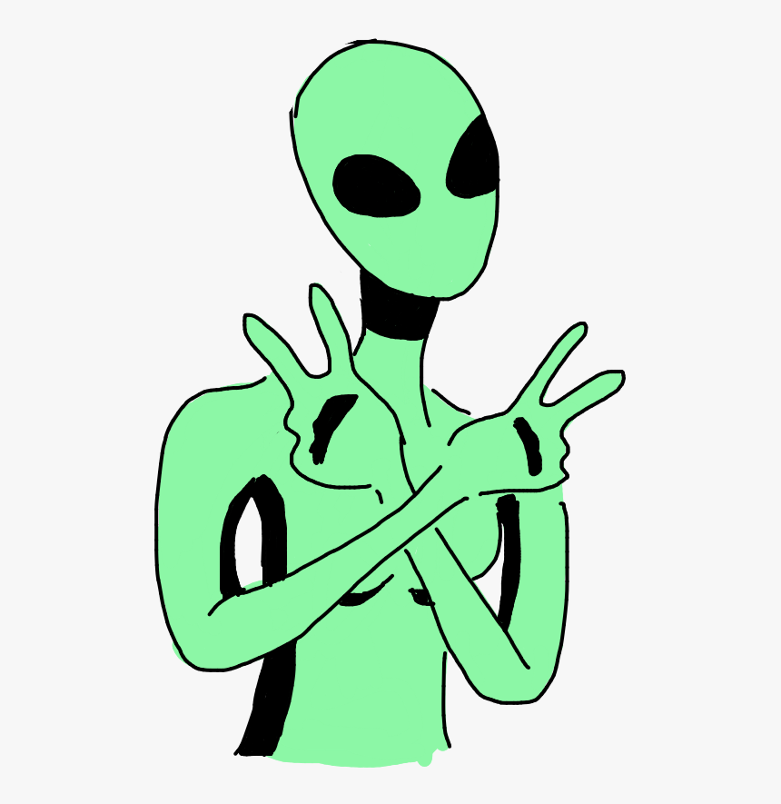 Transparent Green Alien Png - Peace Art In Png, Png Download, Free Download