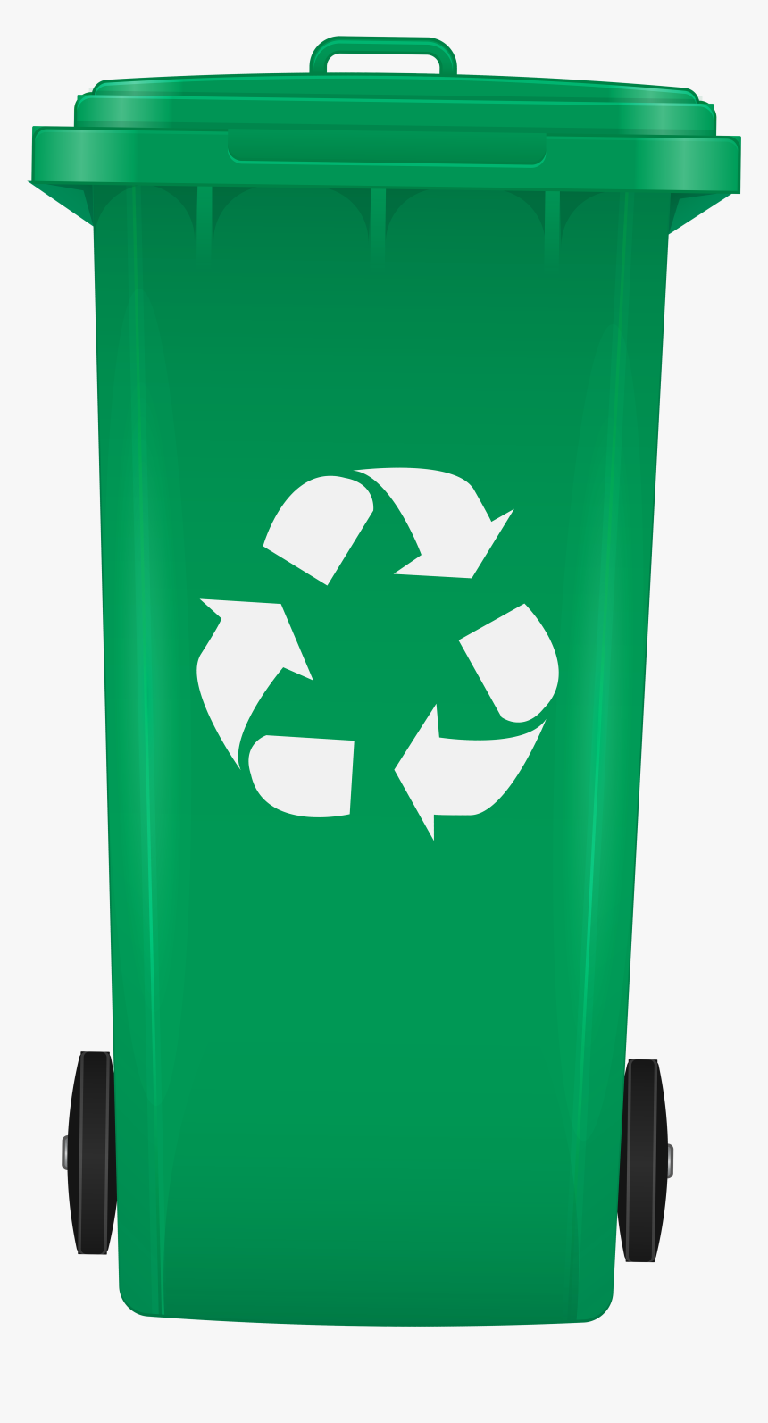 Recycling Bin Png Clip Art - Green Recycle Bin Png, Transparent Png, Free Download