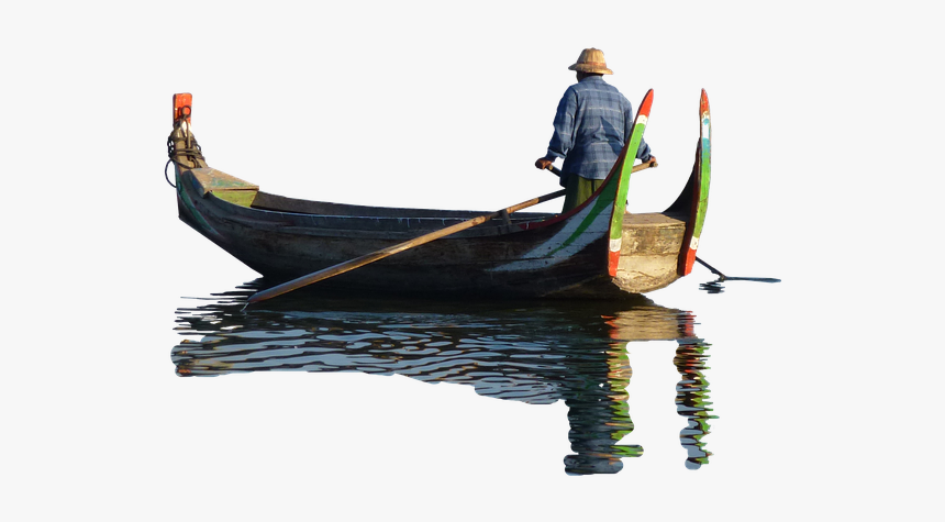 Boat, Myanmar, Sinner, Water, Lake, Asia, People - Boat On Water Png, Transparent Png, Free Download