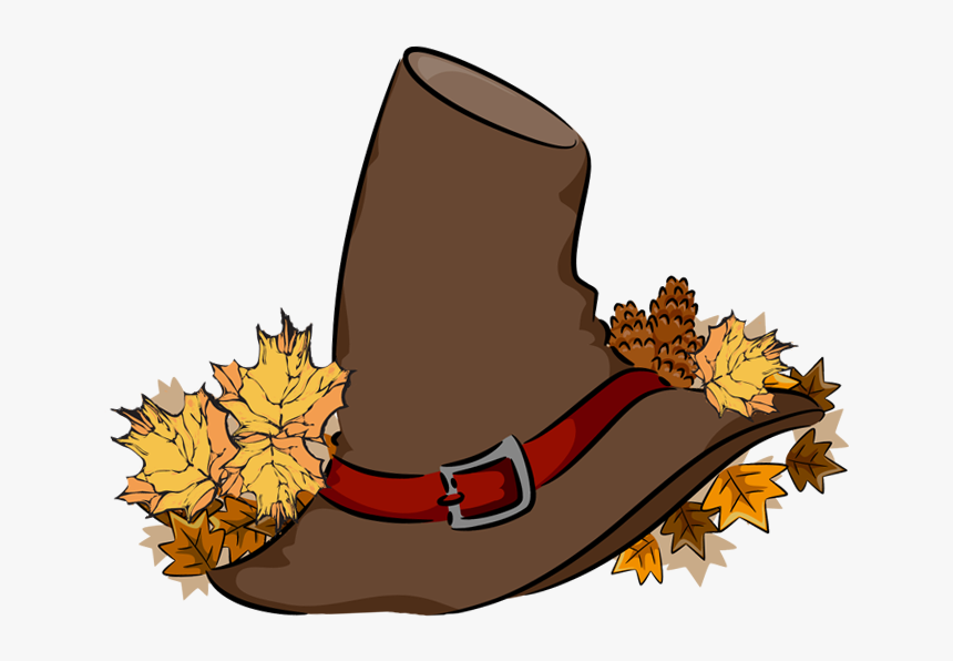 Transparent Background Thanksgiving Clip Art - Cartoon Pilgrim Hat Transparent, HD Png Download, Free Download
