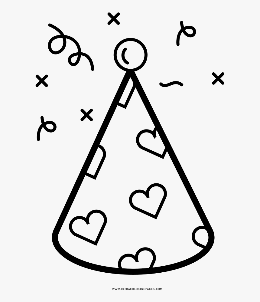 Party Hat Birthday Party Hat Drawing - Birthday Hat Drawing Png, Transparent Png, Free Download