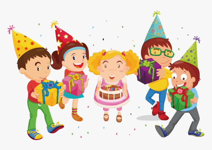 Birthday Hat Clipart Childrens Party - Kids Birthday Party Clipart Png, Transparent Png, Free Download