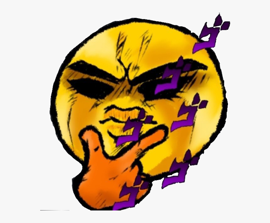 Transparent Emoji Thinking Png - Jojo Bizarre Adventure Emotes, Png Download, Free Download