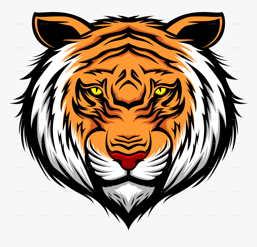 Growling Tiger Png - Tiger Face Vector Png, Transparent Png, Free Download