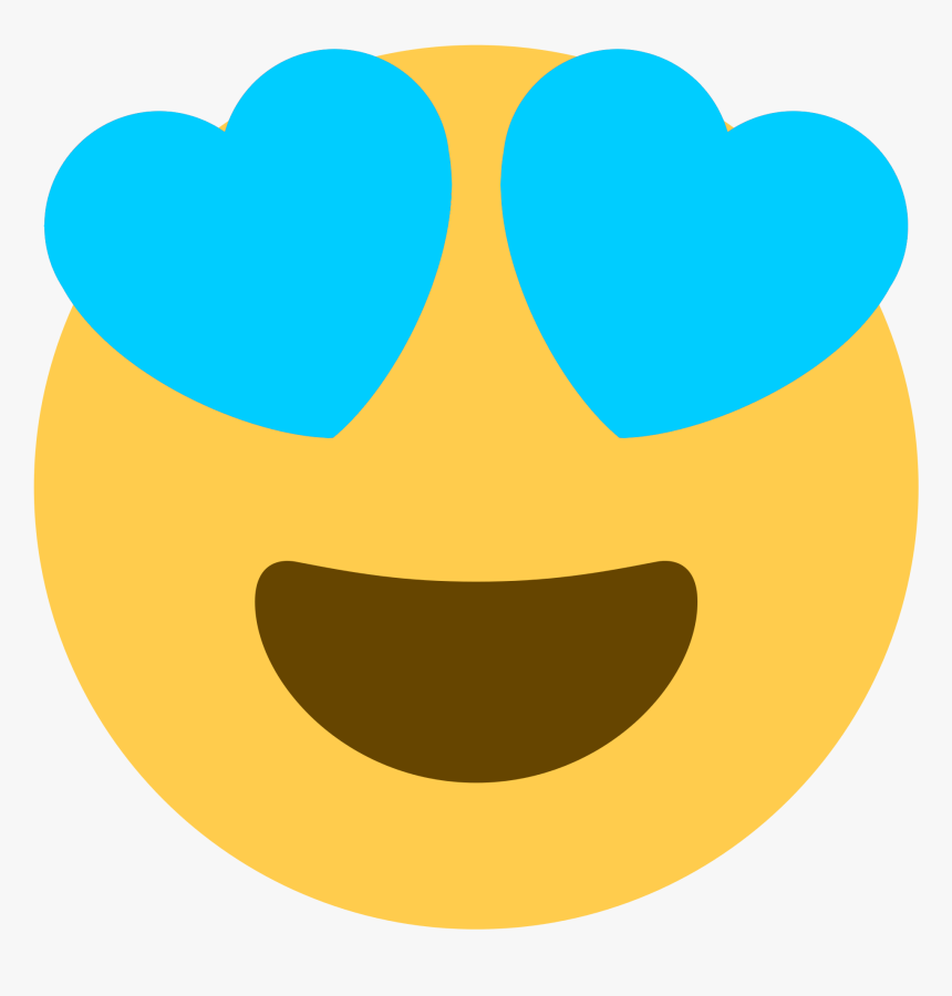 Bluehearts - Blue Heart Eyes Emoji, HD Png Download, Free Download
