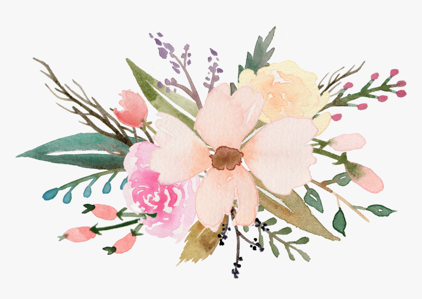 Hd Watercolour Flower Clipart - Floral Clip Art Free, HD Png Download, Free Download