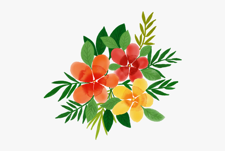 Watercolour Flowers, Watercolor Flowers, Floral - Lukisan Cat Air Bunga, HD Png Download, Free Download