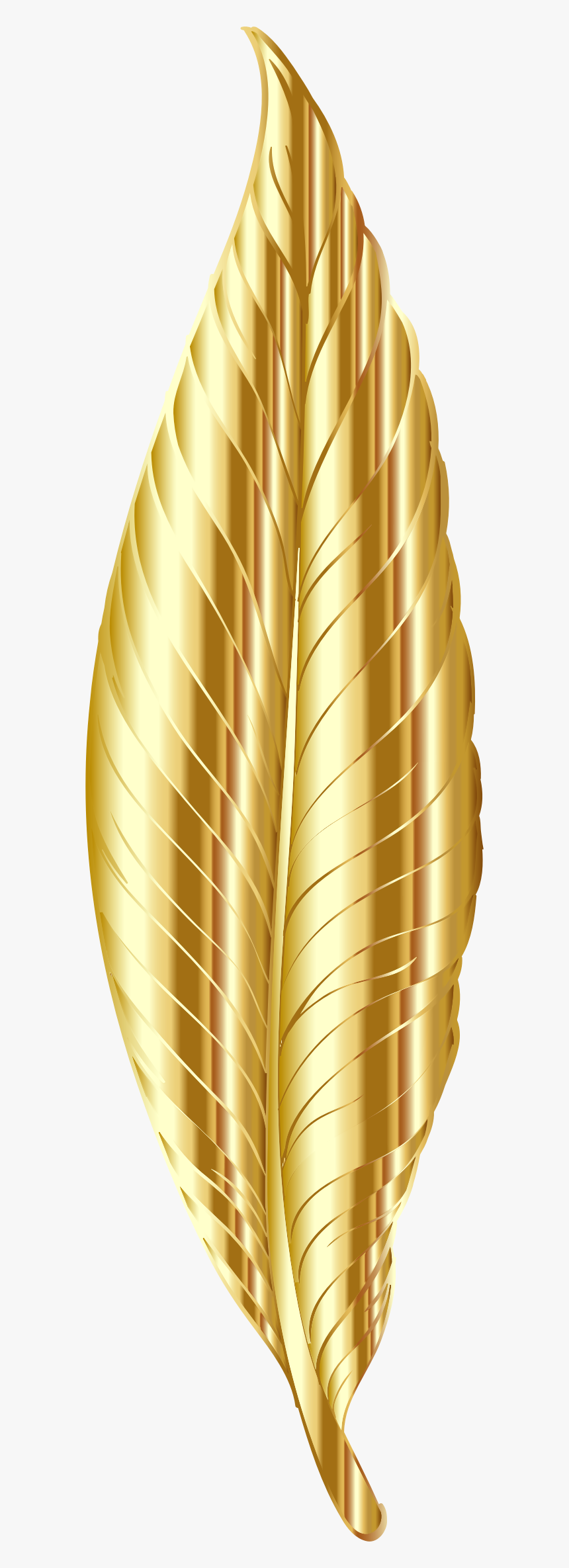 Gold Feather Clip Arts - Transparent Png Golden Feather, Png Download, Free Download