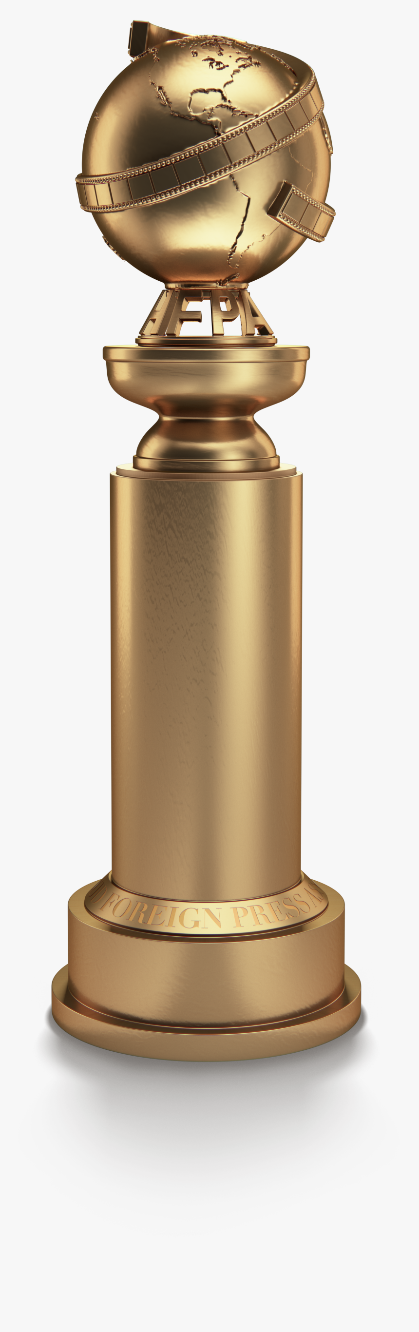 New Golden Globe Trophy Rendering - Golden Globe Award Trophy, HD Png Download, Free Download