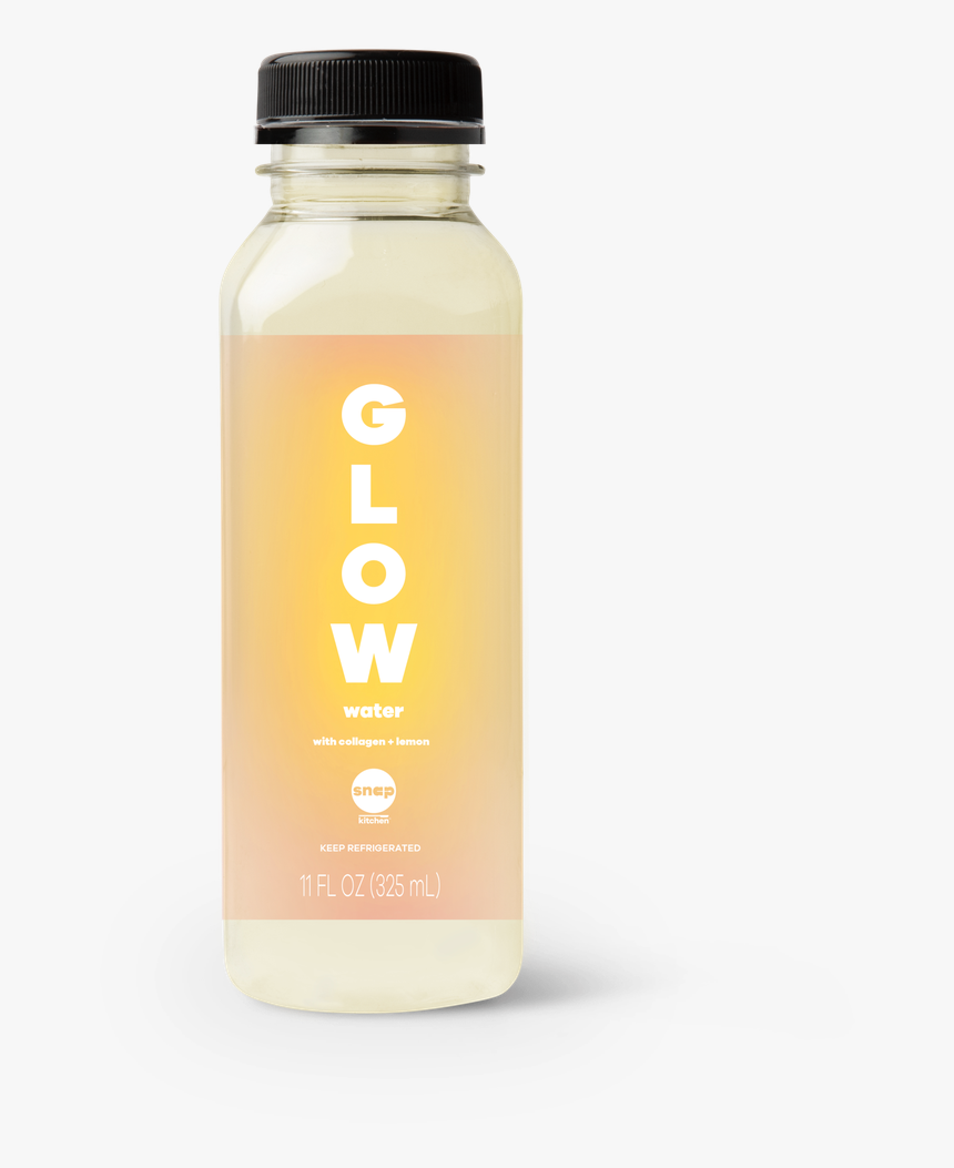Glow Lemon Collagen Water - Plastic Bottle, HD Png Download, Free Download