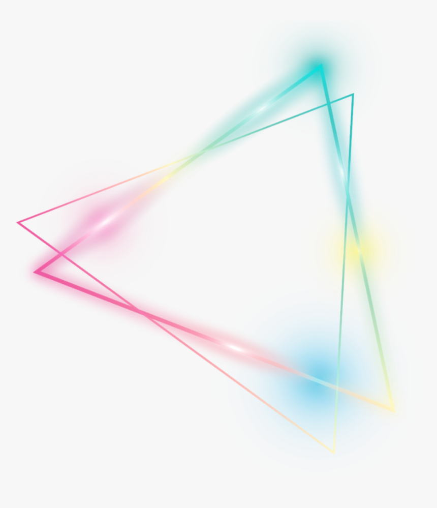 Kpop Triangle Cute Lighting Colorful Triangles Line - Glow Neon Triangle Png, Transparent Png, Free Download