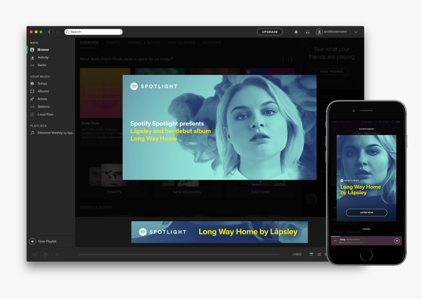 Side By Side - Spotify Display Ads, HD Png Download, Free Download