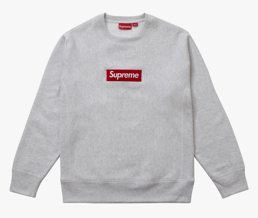 Supreme , Png Download - Supreme Box Logo Crewneck Ash Grey, Transparent Png, Free Download