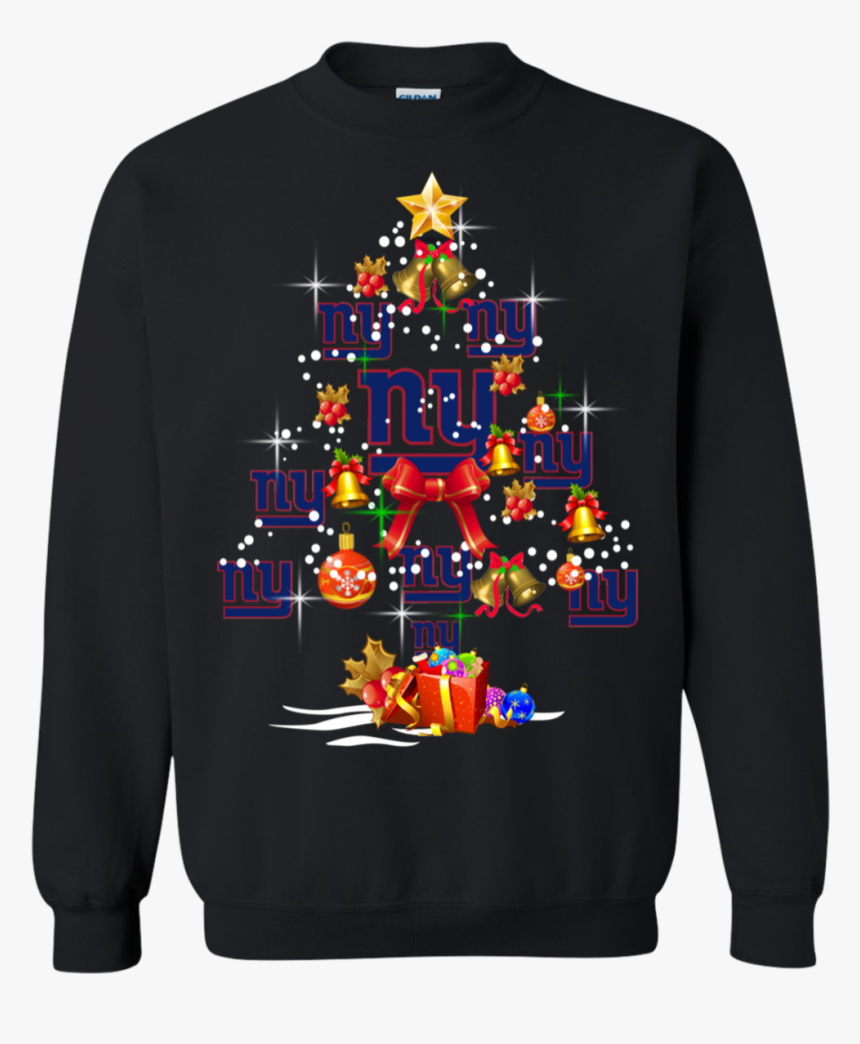 New York Giants Christmas Tree Sweatshirt - Christmas Tree, HD Png Download, Free Download