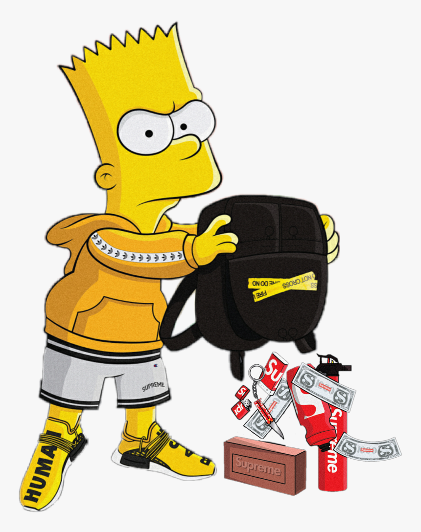 Featured image of post Bart Simpson Supreme Coloring Page Lisa and the 8th commandment bart simpson bart simpson wearing white supreme shirt and white lacoste cap transparent background png clipart