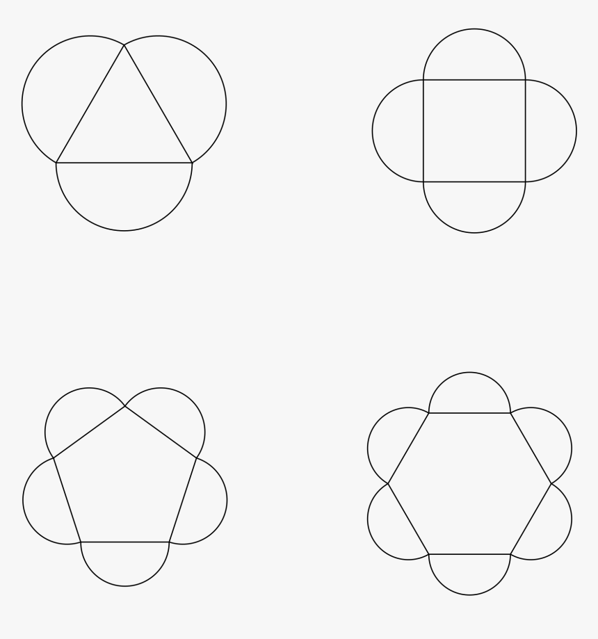 Half Circle Supreme Polygons Angles Clip Arts - Sketch, HD Png Download, Free Download