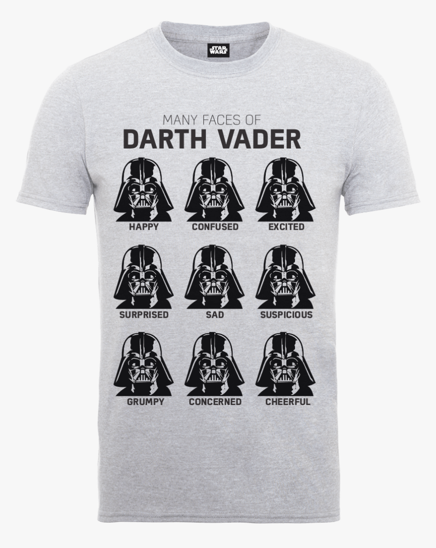 Star Wars Many Faces Of Darth Vader T-shirt - Darth Vader, HD Png Download, Free Download